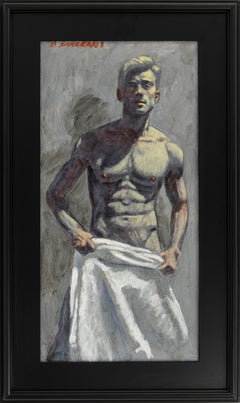 [Bruce Sargeant (1898-1938)] Man Holding Towel Across Waist