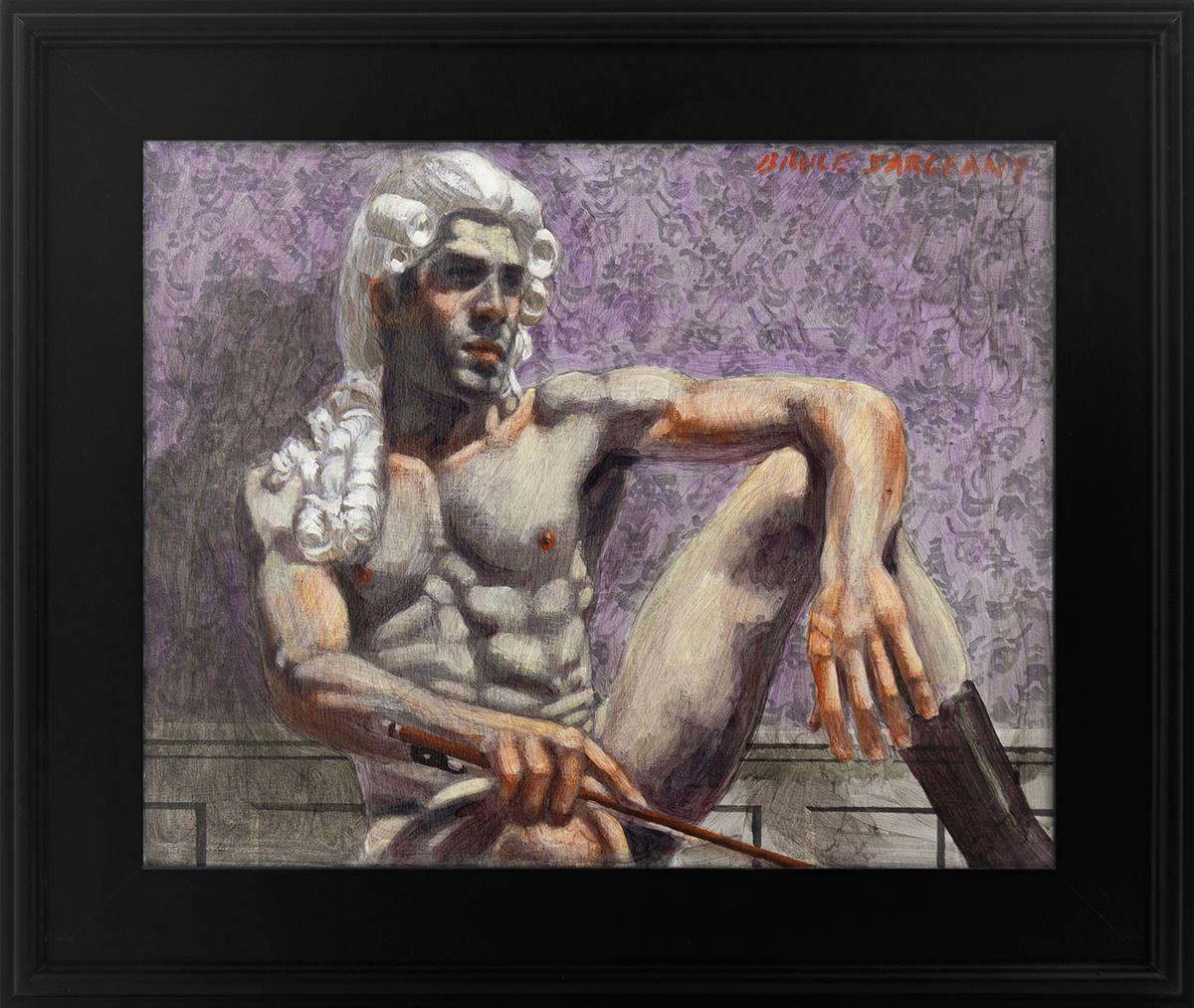 Bruce Sargeant (1898-1938) Man in Powdered Wig at Rest (homme au repos) - Painting de Mark Beard