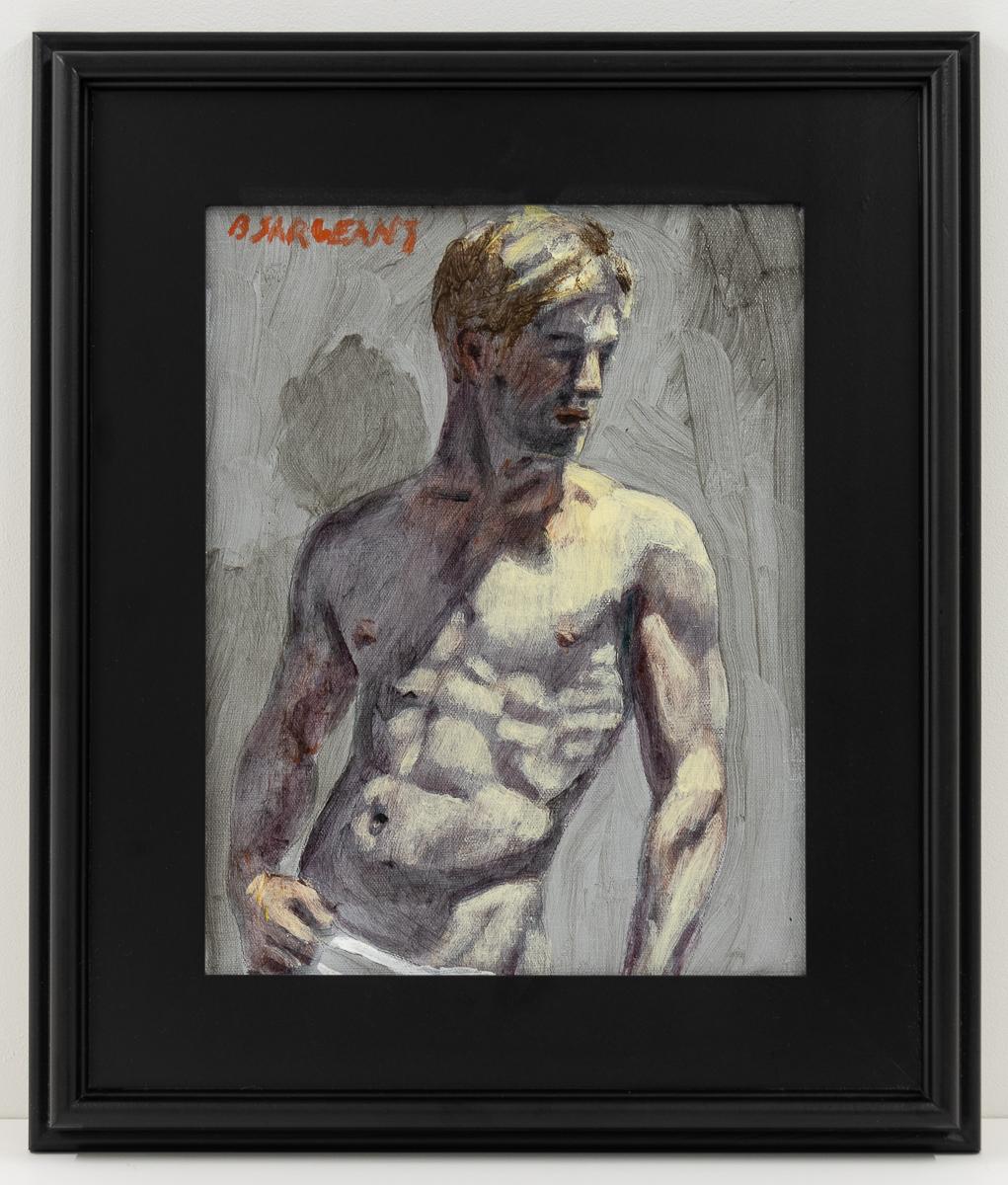Bruce Sargeant (1898-1938) Man in Towel Looking to the Side - Painting de Mark Beard
