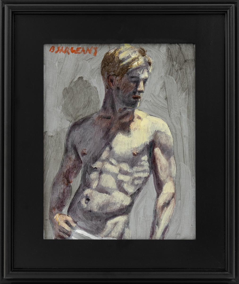 Mark Beard Nude Painting - [Bruce Sargeant (1898-1938)] Man in Towel Looking to the Side