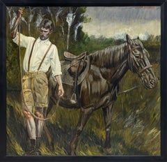 [Bruce Sargeant (1898-1938)] Man with Horse and Rope, Contemporary Painting