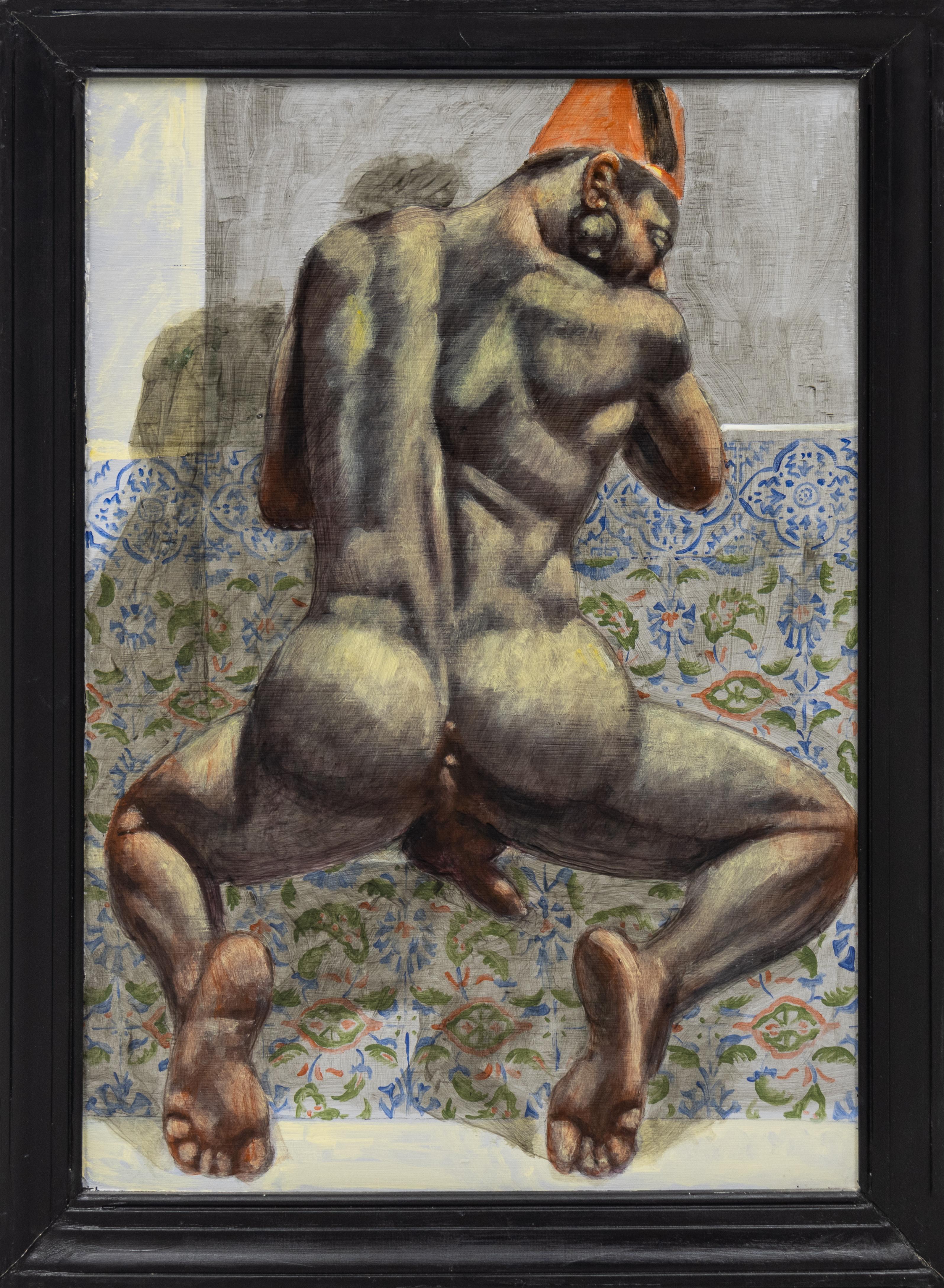 [Bruce Sargeant (1898-1938)] Man with Red Fez - Contemporary Painting by Mark Beard