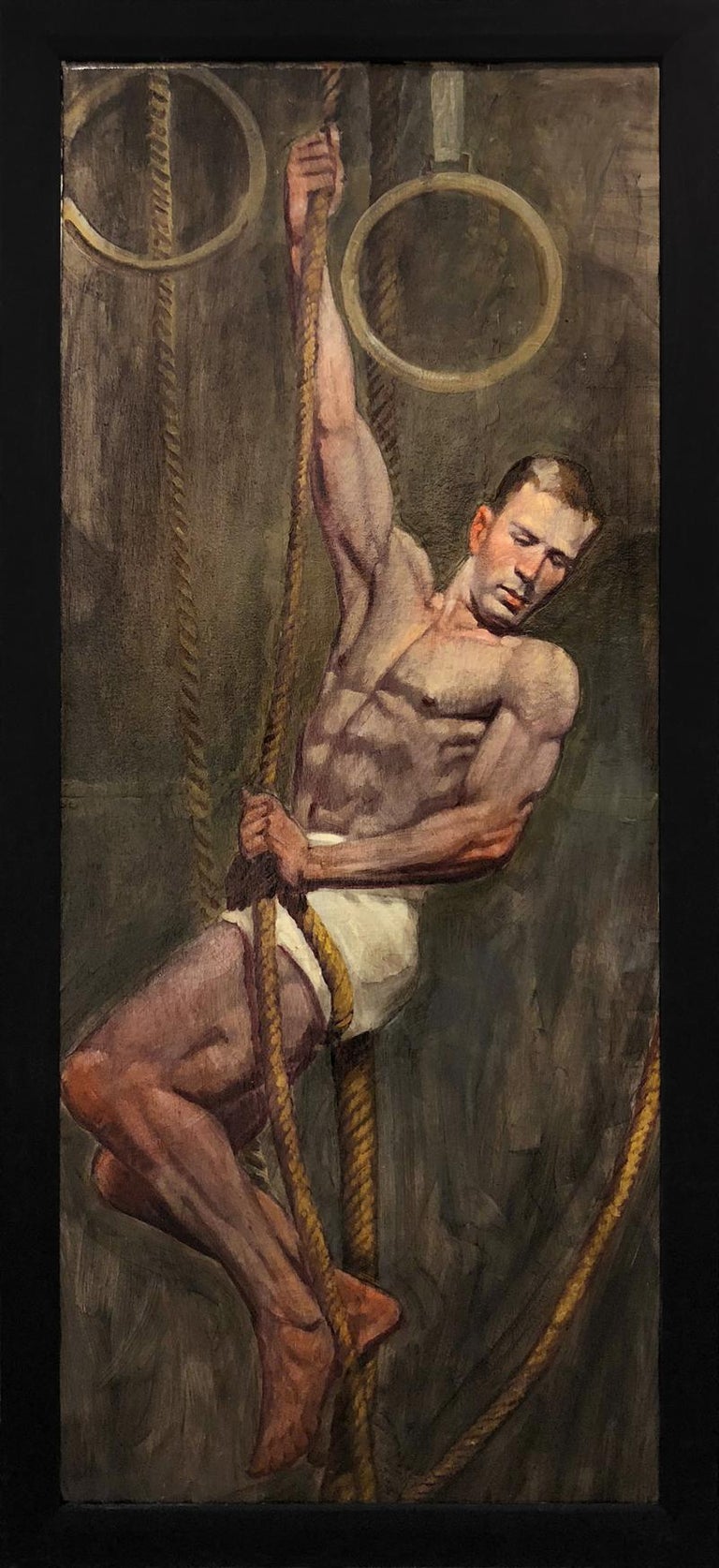 Mark Beard Figurative Painting - [Bruce Sargeant (1898-1938)] Man with Ropes and Rings