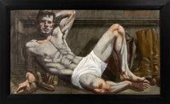 [Bruce Sargeant (1898-1938)] Reclining Male in White Shorts