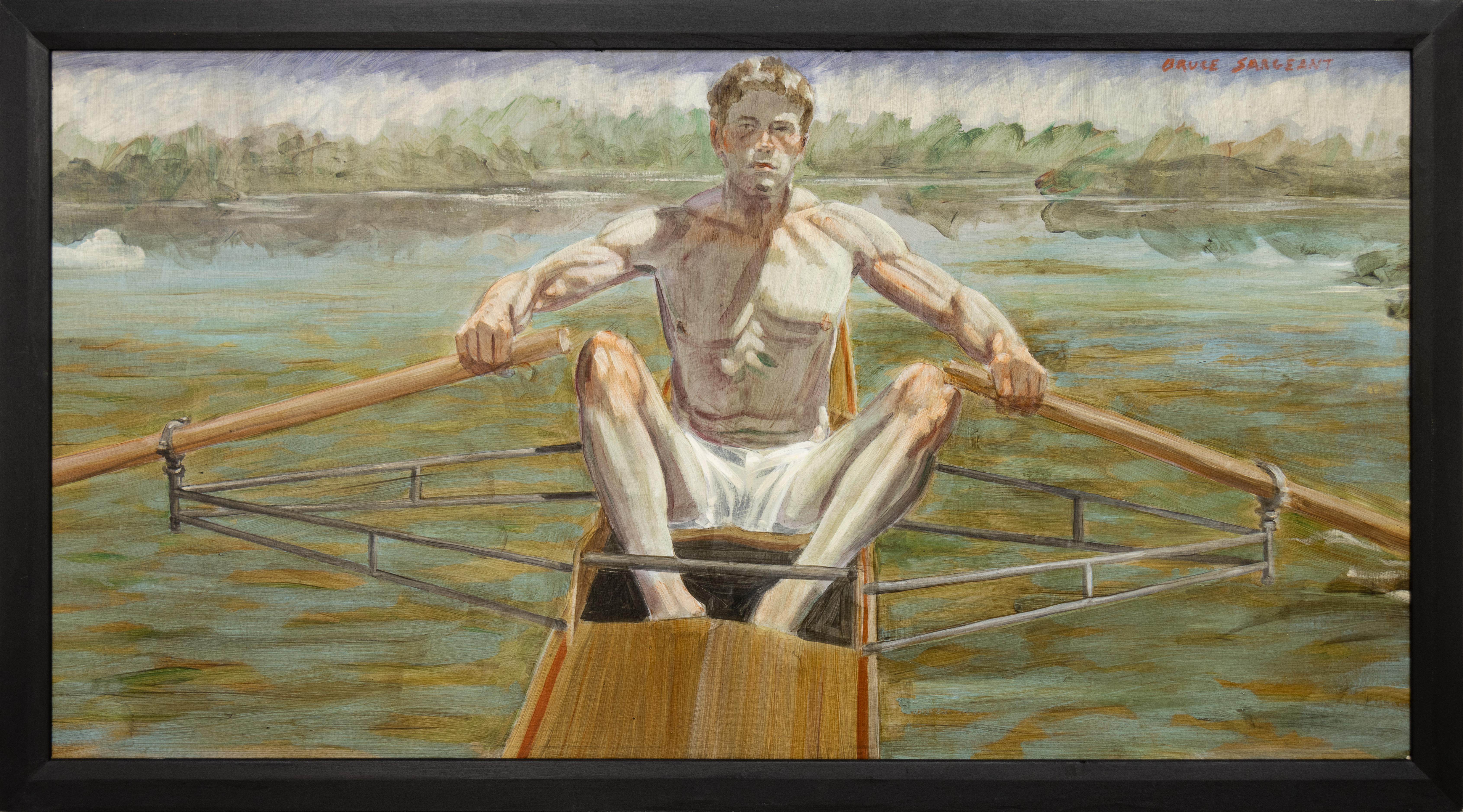 Mark Beard Figurative Painting - [Bruce Sargeant (1898-1938)] Single Rower