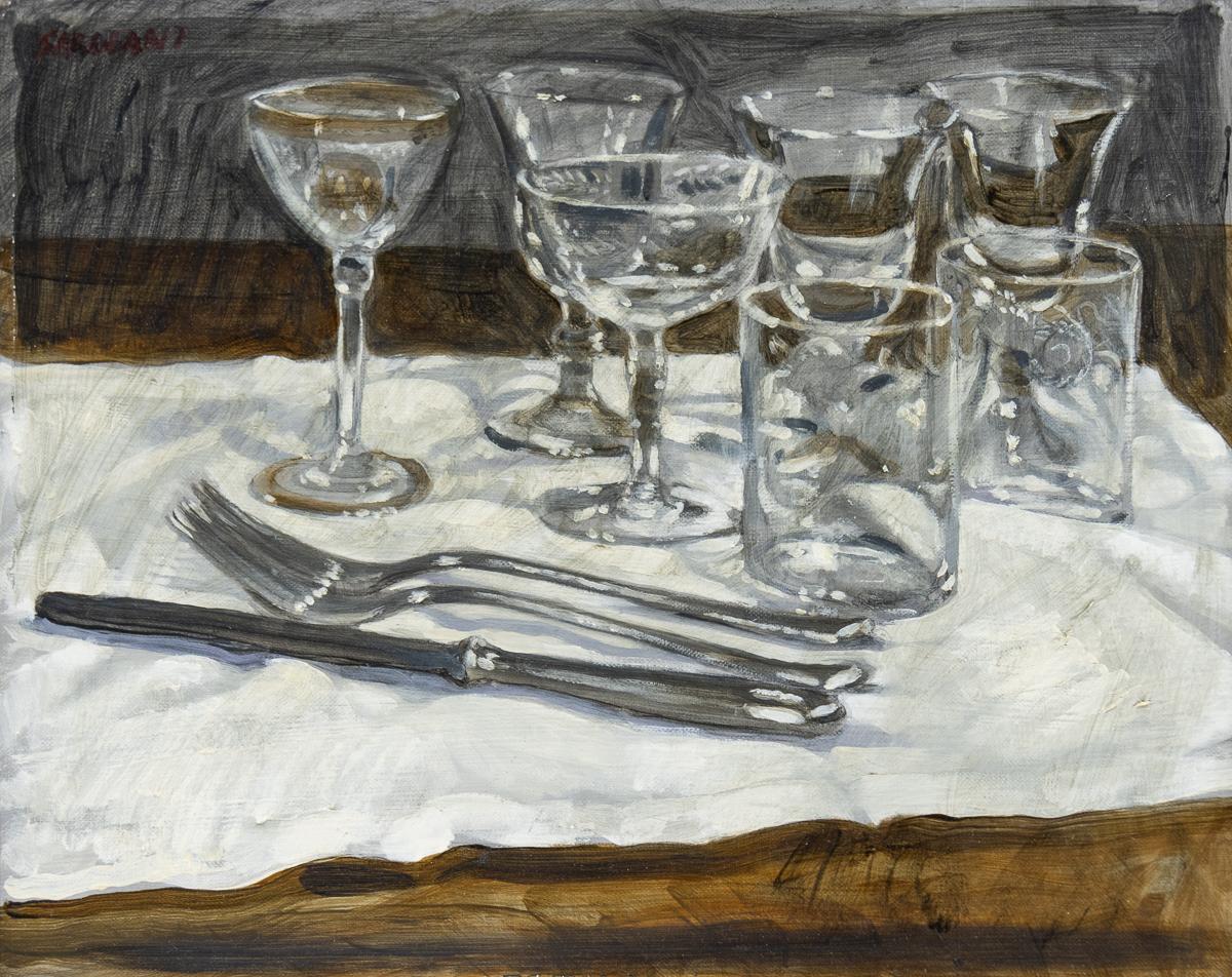 [Bruce Sargeant (1898-1938)] Tablett-Stillleben (Zeitgenössisch), Painting, von Mark Beard