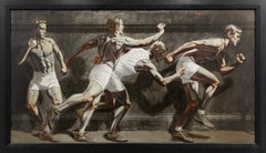 [Bruce Sargeant (1898-1938)] Three Athletes Running for the Ball