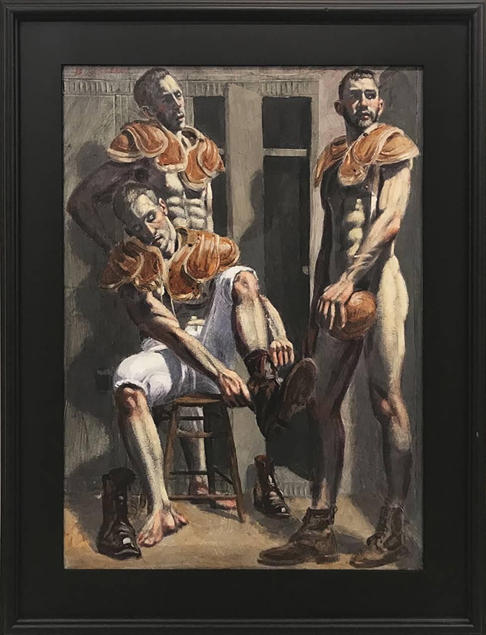 Mark Beard Figurative Painting - [Bruce Sargeant (1898-1938)] Three Football Players