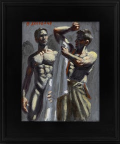 [Bruce Sargeant (1898-1938)] Two Men Drying Off with White Towels