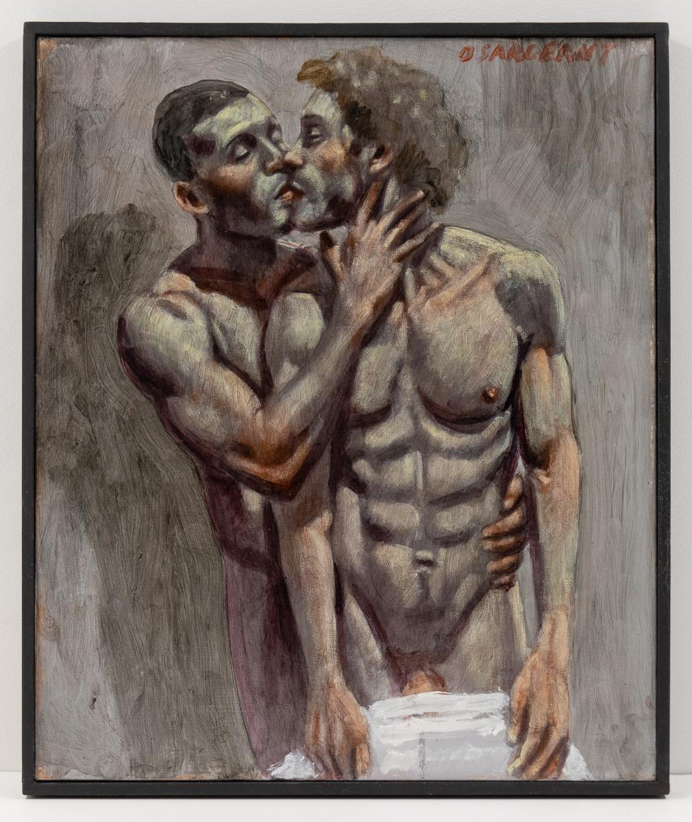 Bruce Sargeant (1898-1938) - Deux hommes s'embrassant - Contemporain Painting par Mark Beard