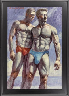 [Bruce Sargeant (1898-1938)] Two Men on Beach