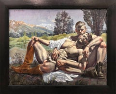 [Bruce Sargeant (1898-1938)] Two Men Reclining on a Blanket