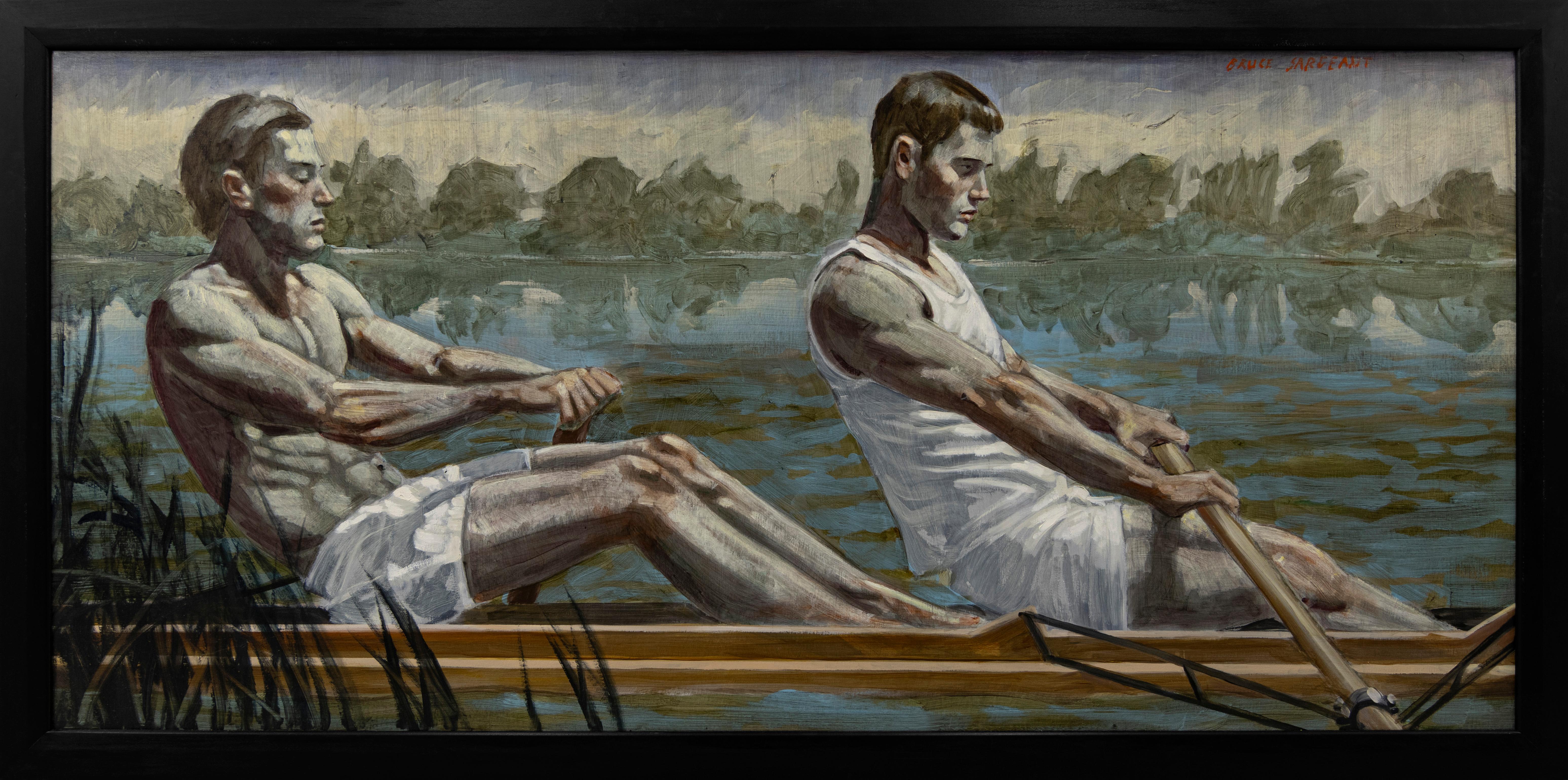 [Bruce Sargeant (1898-1938)] Deux rameurs, entraînement matinal - Painting de Mark Beard