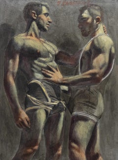 [Bruce-Sargeant (1898-1938)] Deux lutteurs de camps adverses