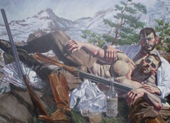 Djeuner (Male Lovers' Picnic in Mountainscape par Mark Beard)