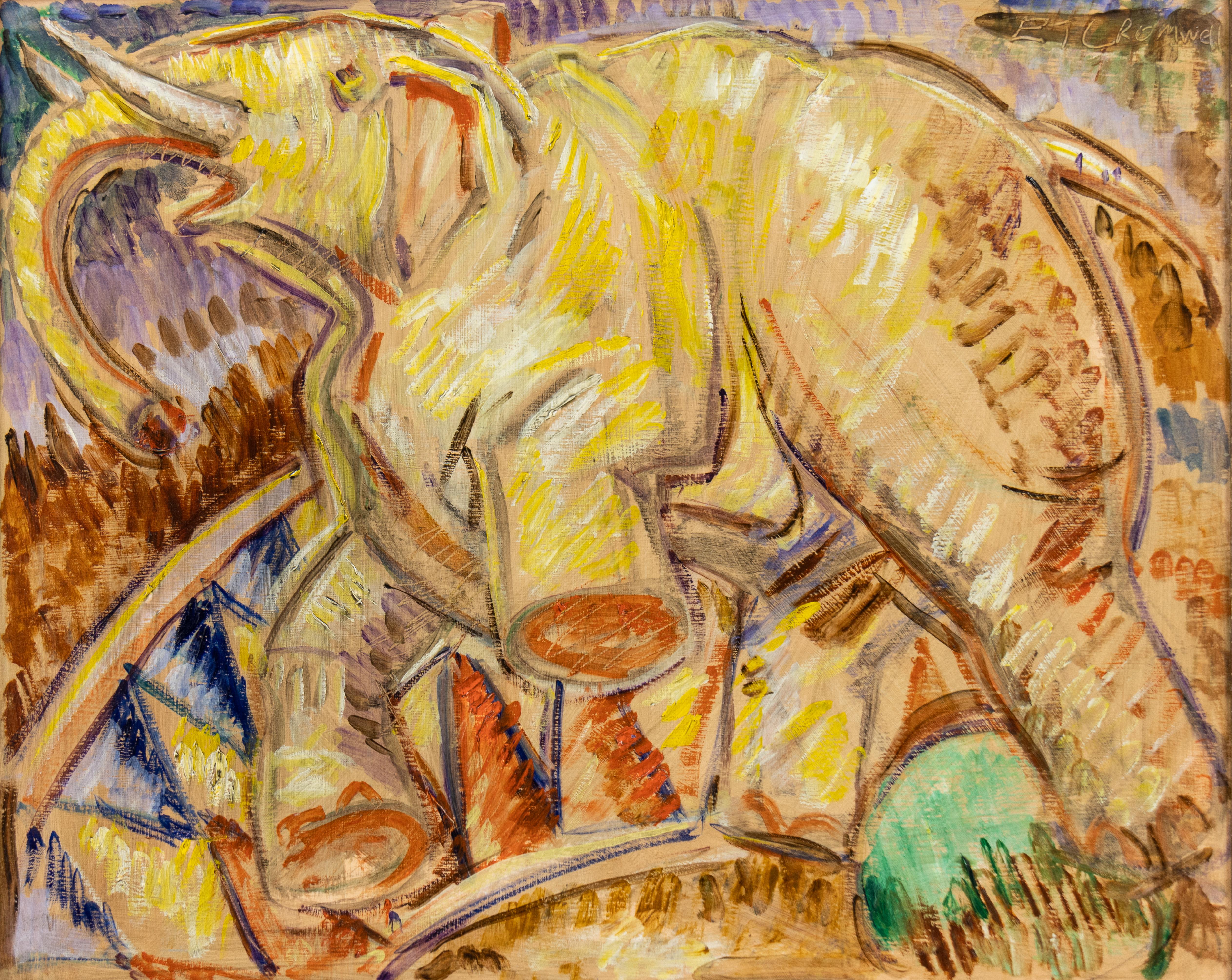 Mark Beard Animal Painting - [Edith Thayer Cromwell (1893-1962)] Elephant