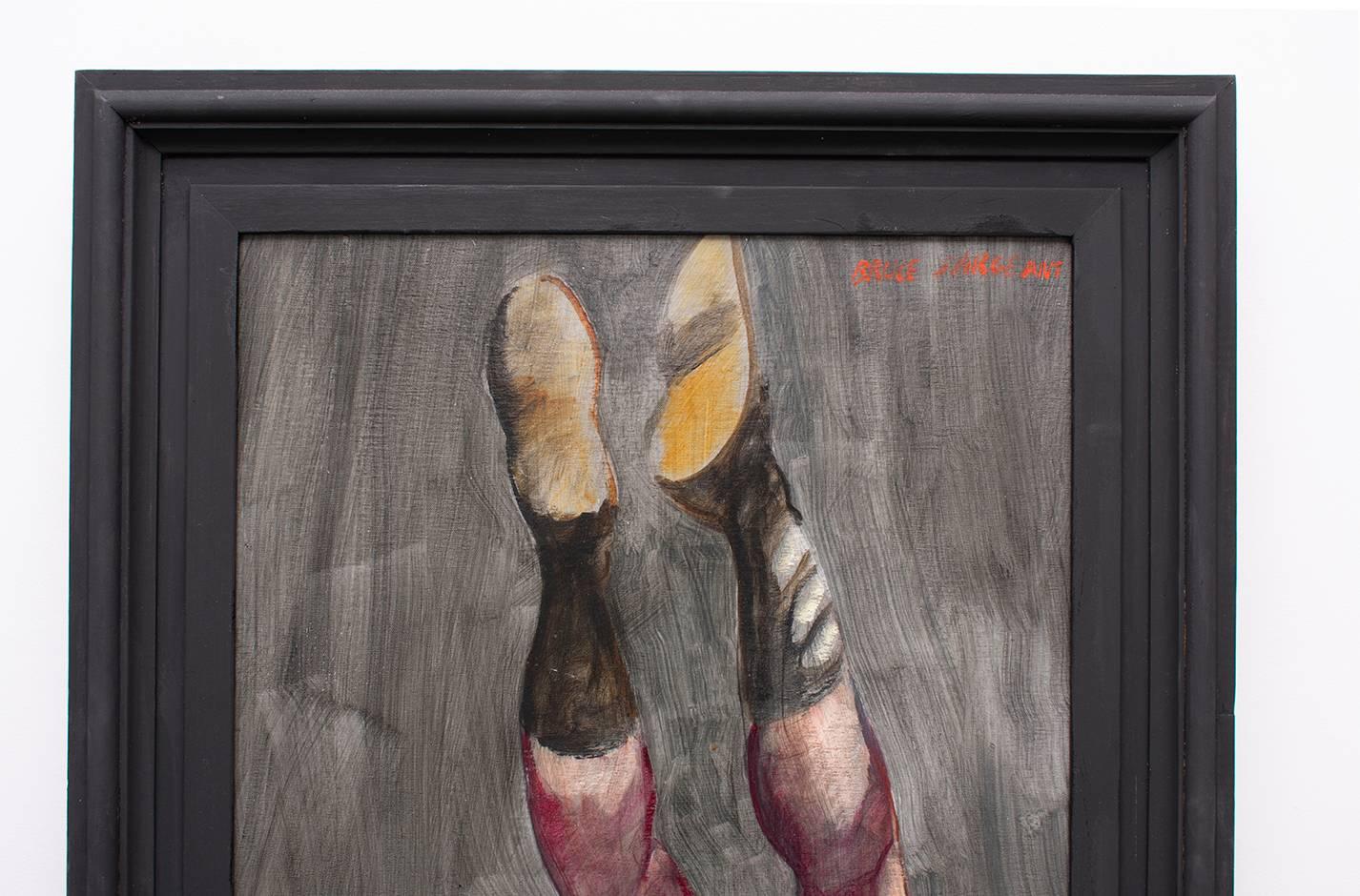 Handstand (Large Figurative Painting on Canvas of an Athlete and a Girl) 2