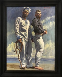 Playful Sailors on the Shore