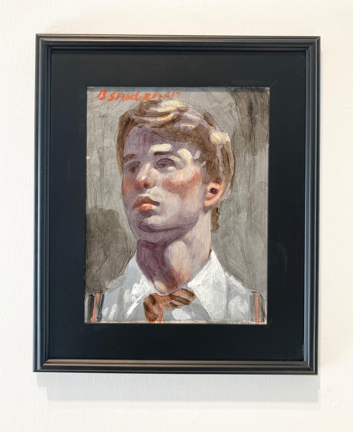 Portrait of Nick: Academic Figurative Portrait Painting of Young Man, Mark Beard 1