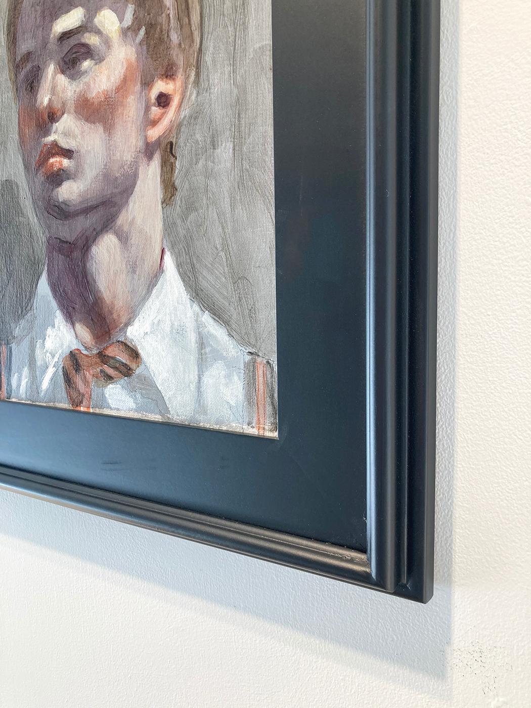 Portrait of Nick: Academic Figurative Portrait Painting of Young Man, Mark Beard 2