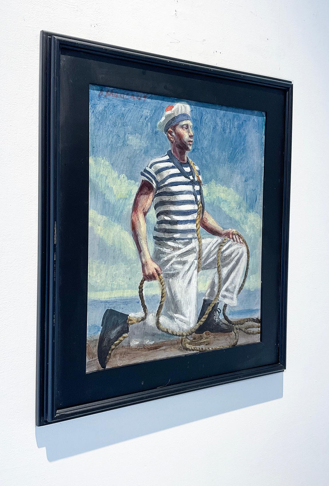 Matrosen mit Seil (Figuratives Gemälde eines Mannes von Mark Beard, Bruce Sargeant) im Angebot 2