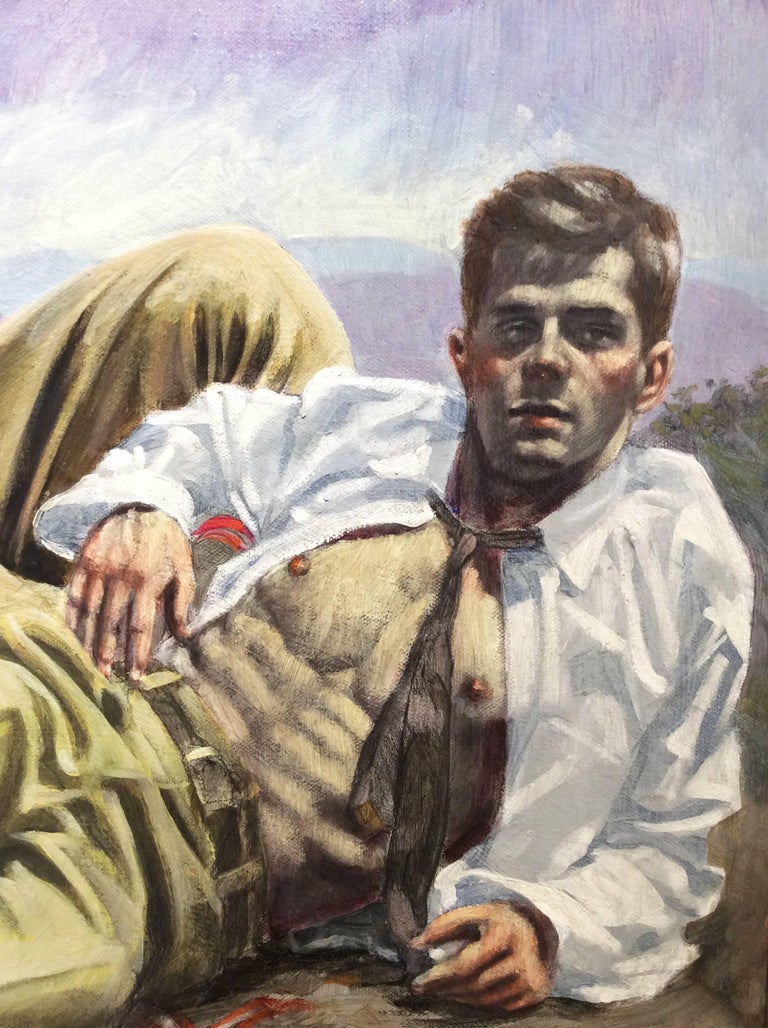 Mark Beard The Picnic (Figurative Academic Style Oil Painting of