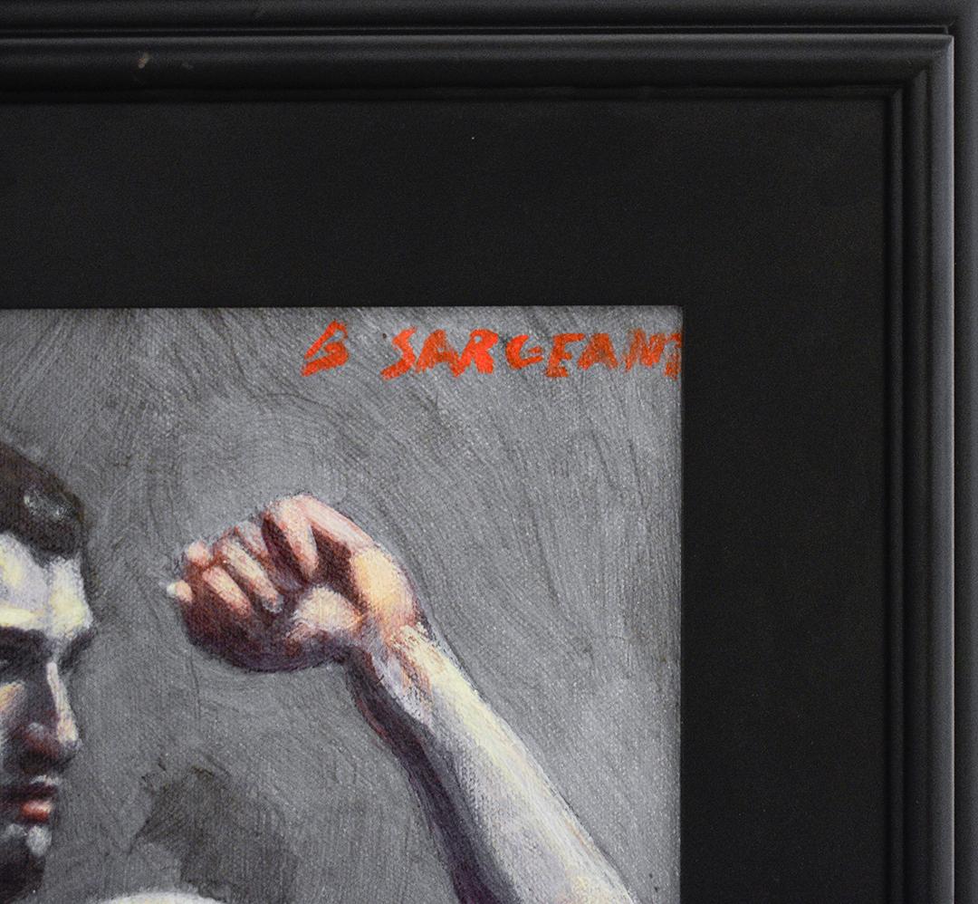 Wrestler: Figurative Painting of an Athlete by Mark Beard, Bruce Sargeant 1