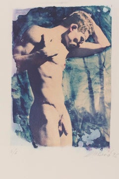 Untitled 10 (Polaroid Transfer of Young Male Nude on Rives BFK)