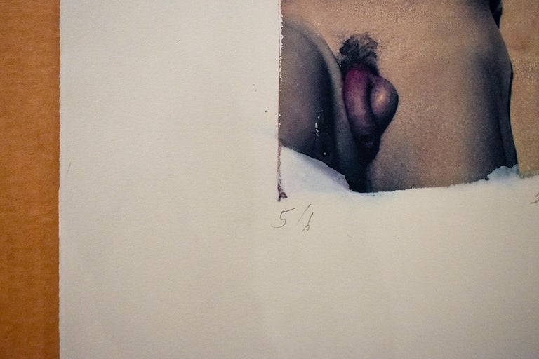 Untitled 28 (Polaroid Transfer Drawing of a Reclining Male Nude by Mark Beard) For Sale 1