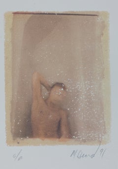 Vintage Untitled 3 (Polaroid Transfer of Standing Young Nude Men on Rives BFK)