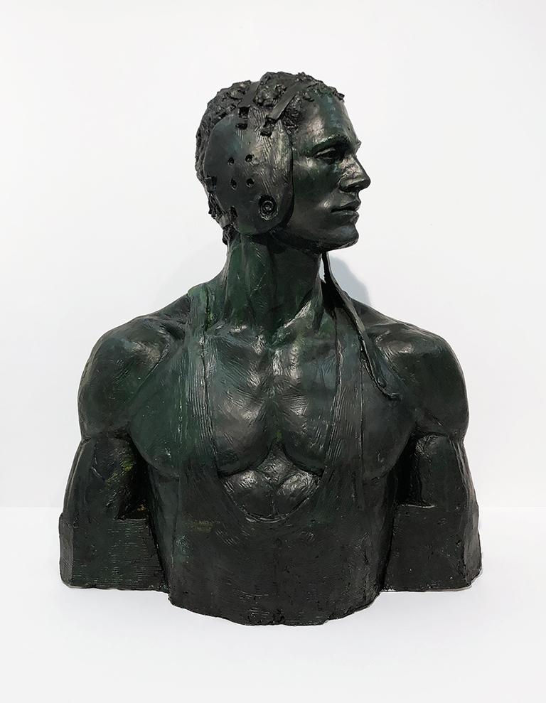 [Bruce Sargeant (1898-1938)] Wrestler Bust - Sculpture by Mark Beard