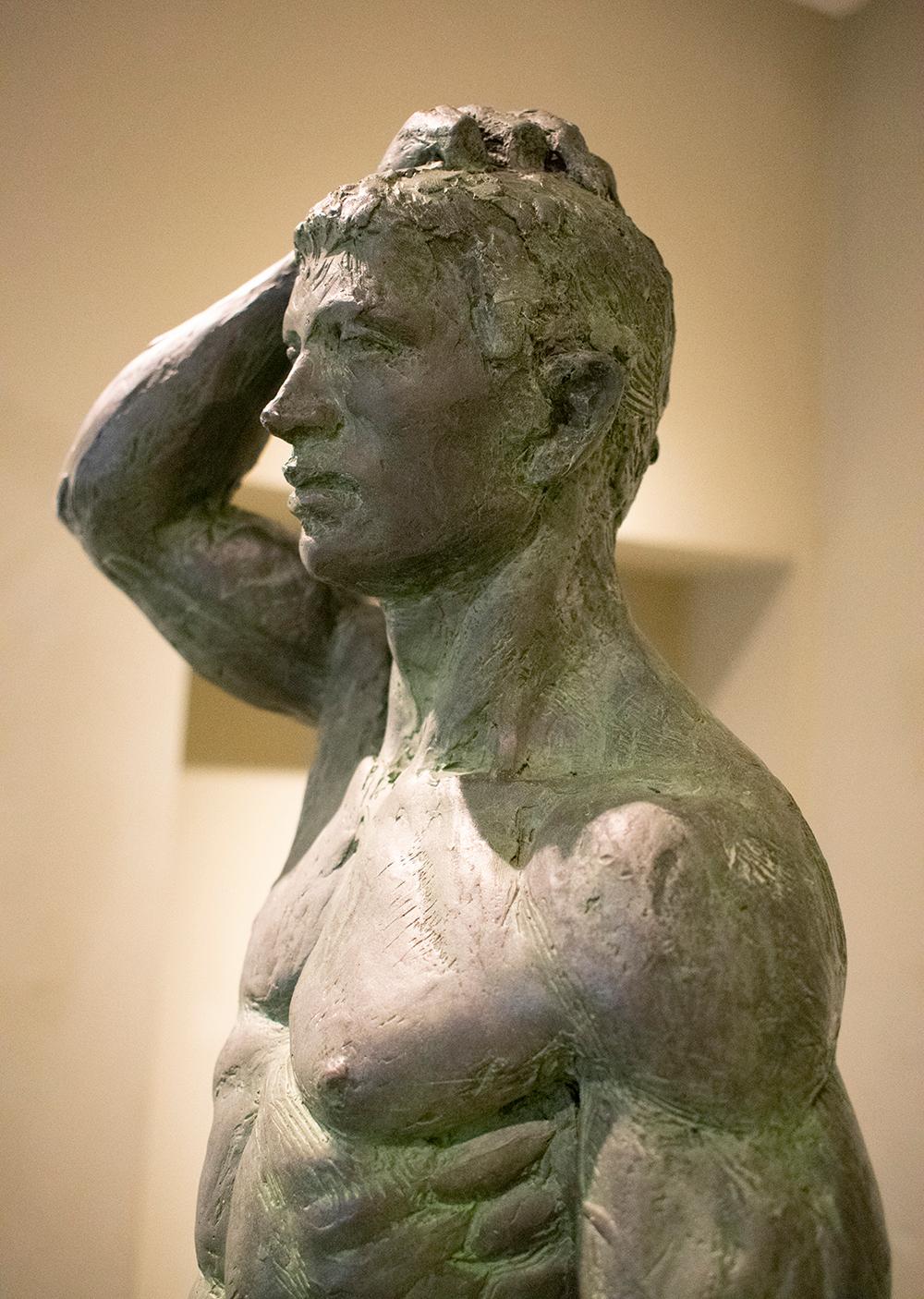 Study of Athlete (with Ball): Bronze Sculpture of Nude Male by Mark Beard 8
