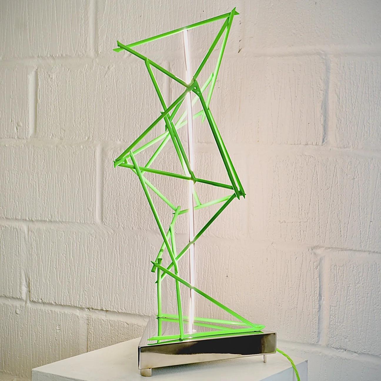 Mark Beattie, Green Fracture, 2023

Powder coated copper & dimmable LED light on mirror polished stainless steel plinth

Edition of 3 

35 x 35 x 86 cm (13.77 x 13.77 x 33.85 in)