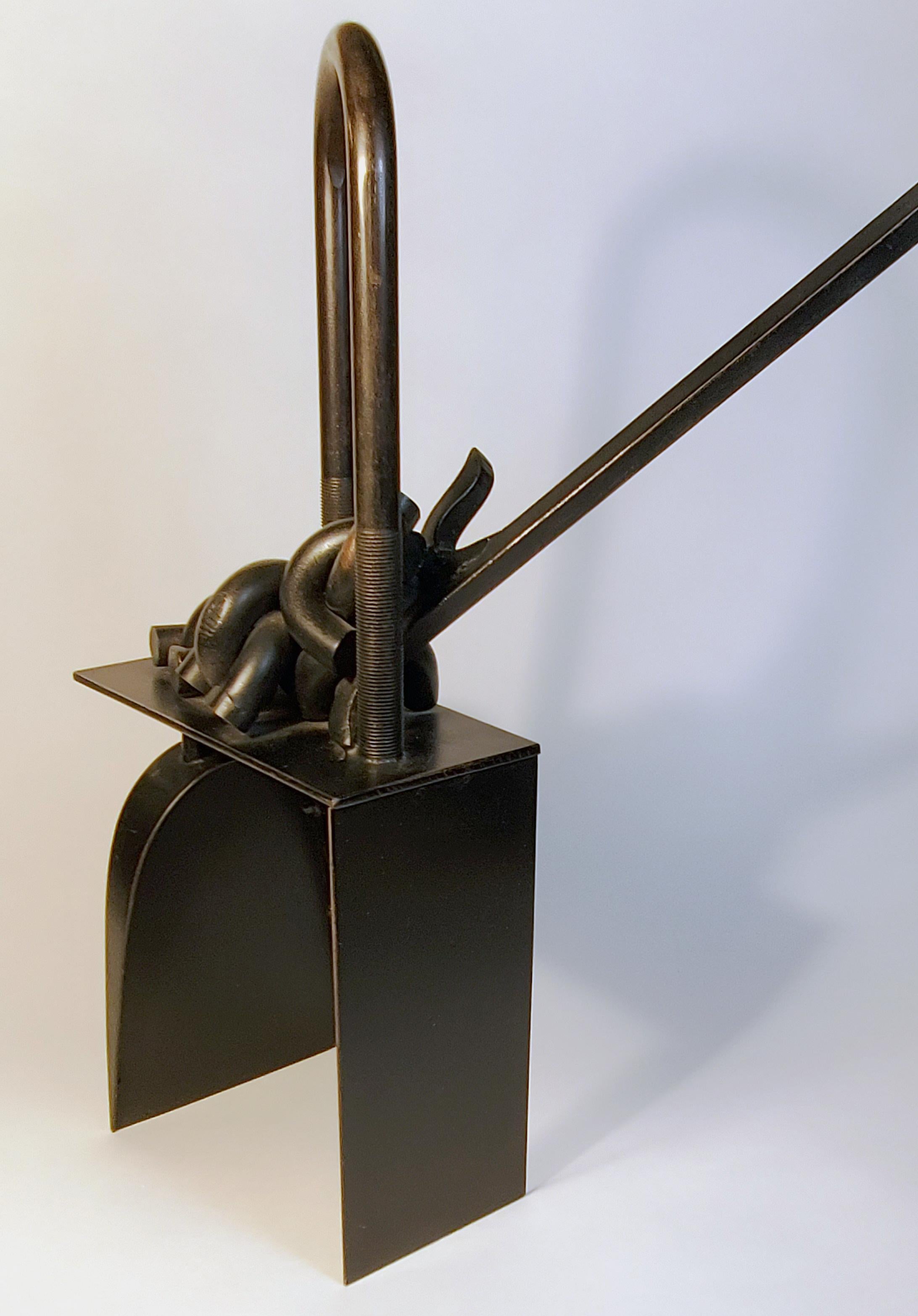 Sculpture created of found and fabricated steel, Titled 