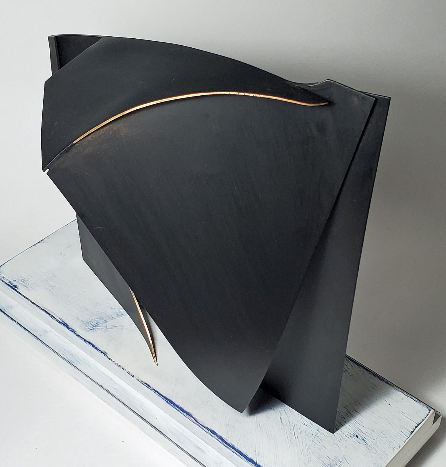 Zeitreisen (Braun), Abstract Sculpture, von Mark Beltchenko Studio