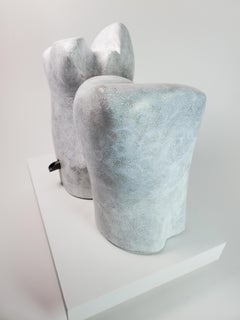 Twin Peaks Number One, a carved limestone free form sculpture