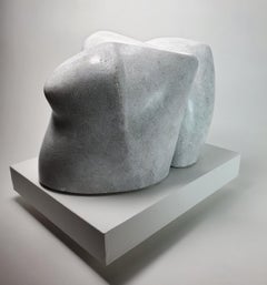 Twin Peaks Number Two, a carved limestone free form sculpture