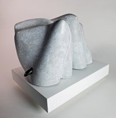 Twin Peaks Number Two, a carved limestone free form sculpture
