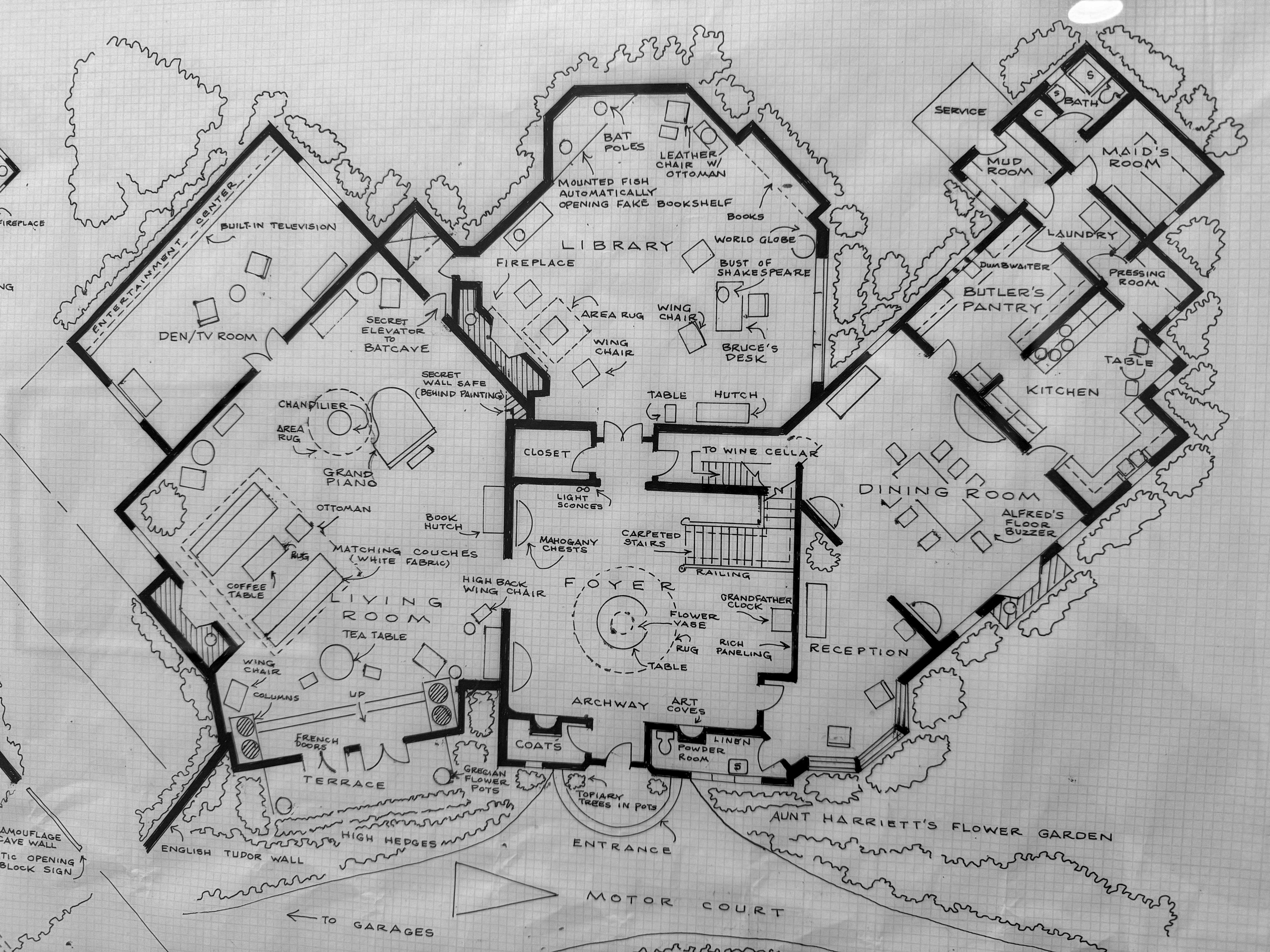 Home of Bruce Wayne & Dick Grayson (Batman)  by Mark Bennett, 2016 For Sale 2