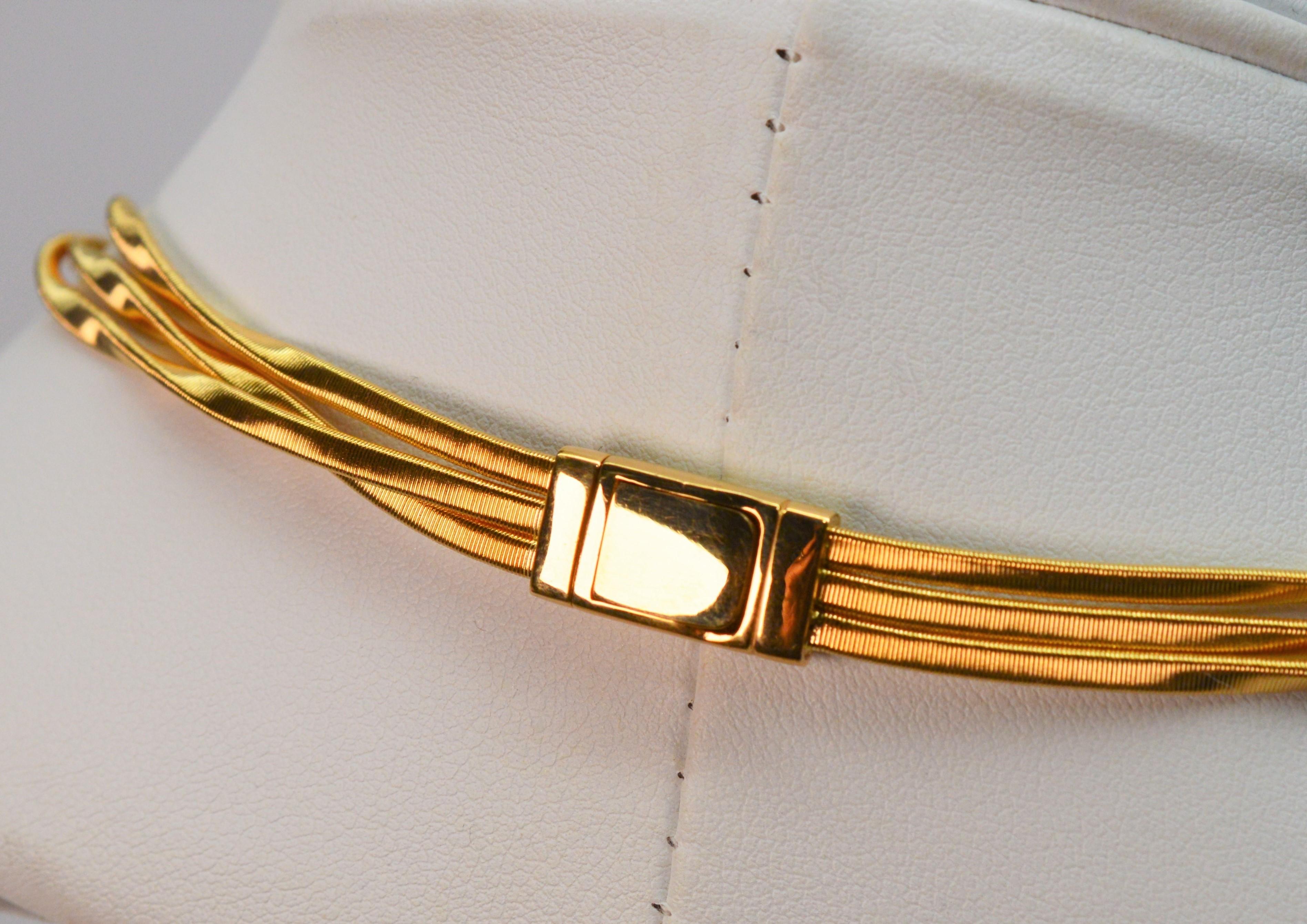 Marco Bicego Marrakesch Gewebtes Satin Gold Mehrstrang-Halskette Damen im Angebot