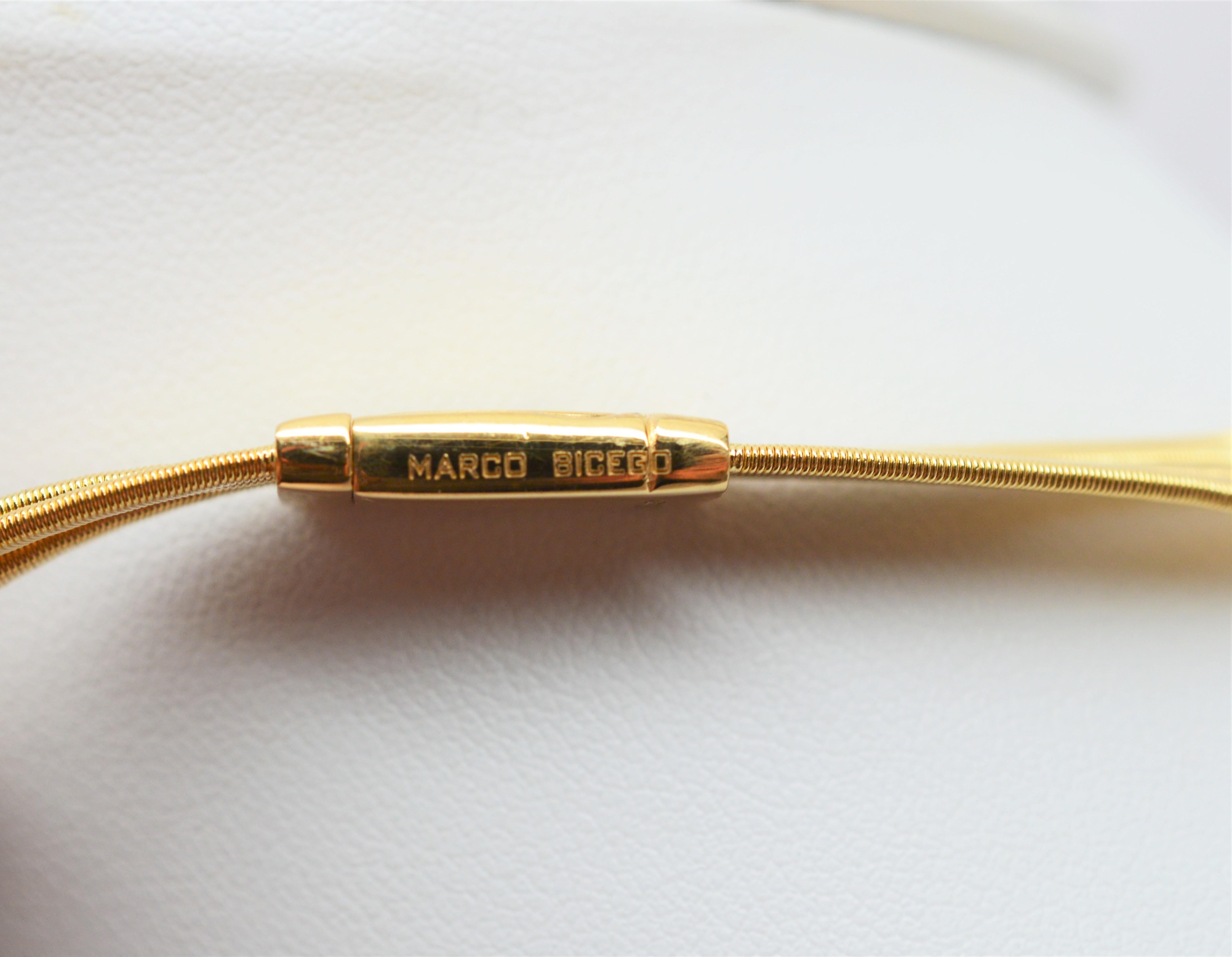 Marco Bicego Marrakesch Gewebtes Satin Gold Mehrstrang-Halskette im Angebot 1