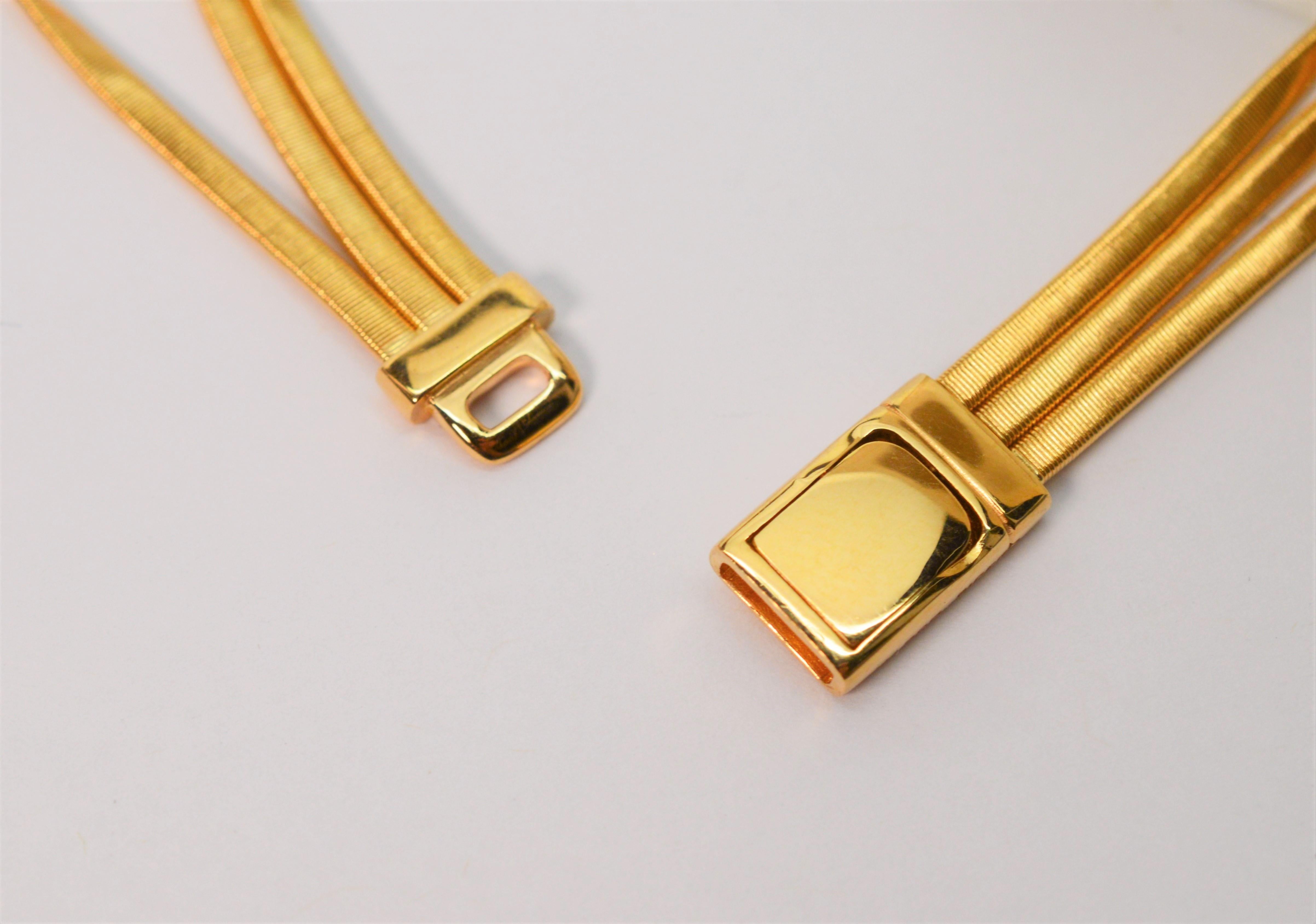 Marco Bicego Marrakesch Gewebtes Satin Gold Mehrstrang-Halskette im Angebot 2