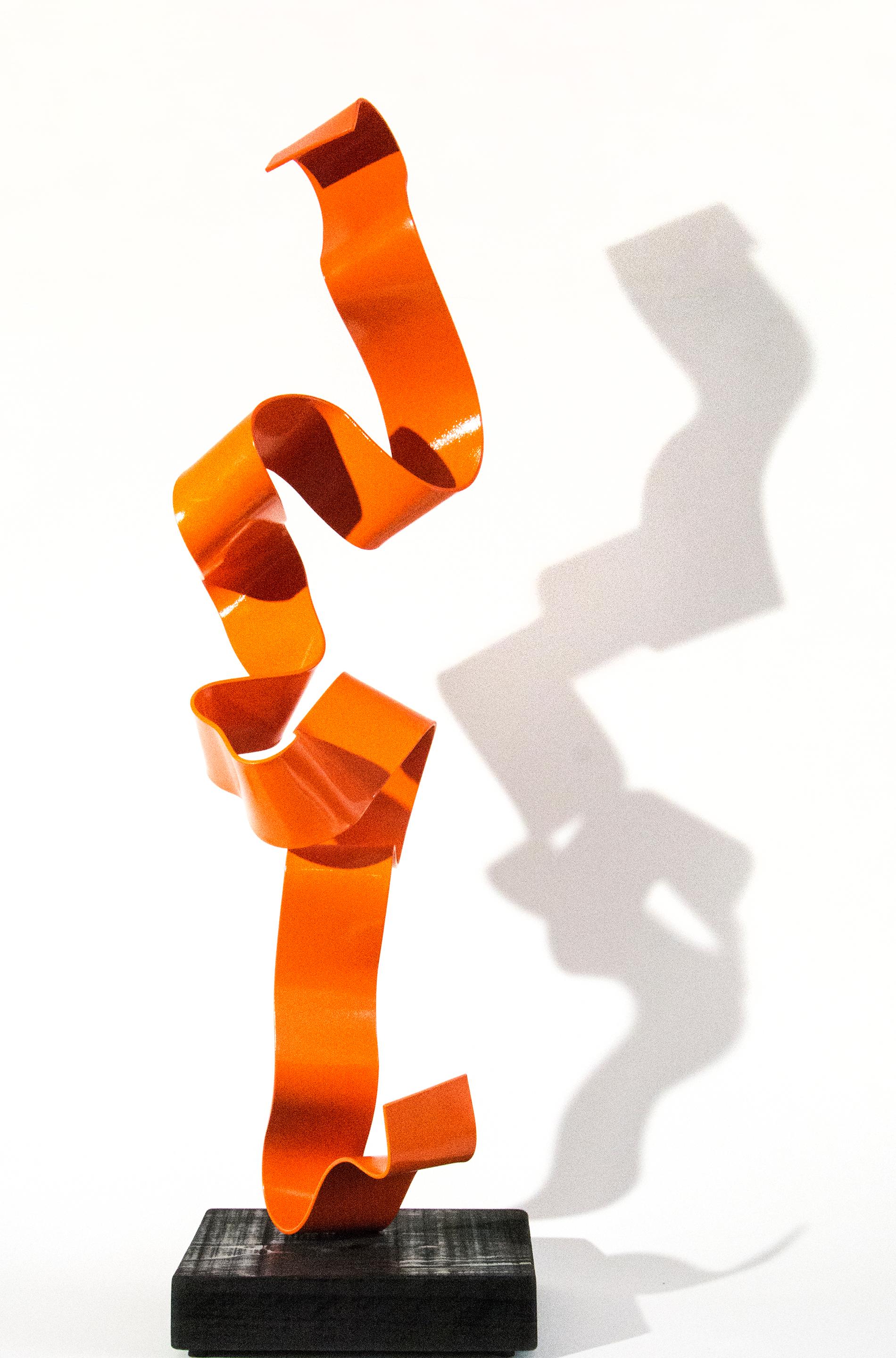 Unwound Orange II - Contemporary Sculpture by Mark Birksted