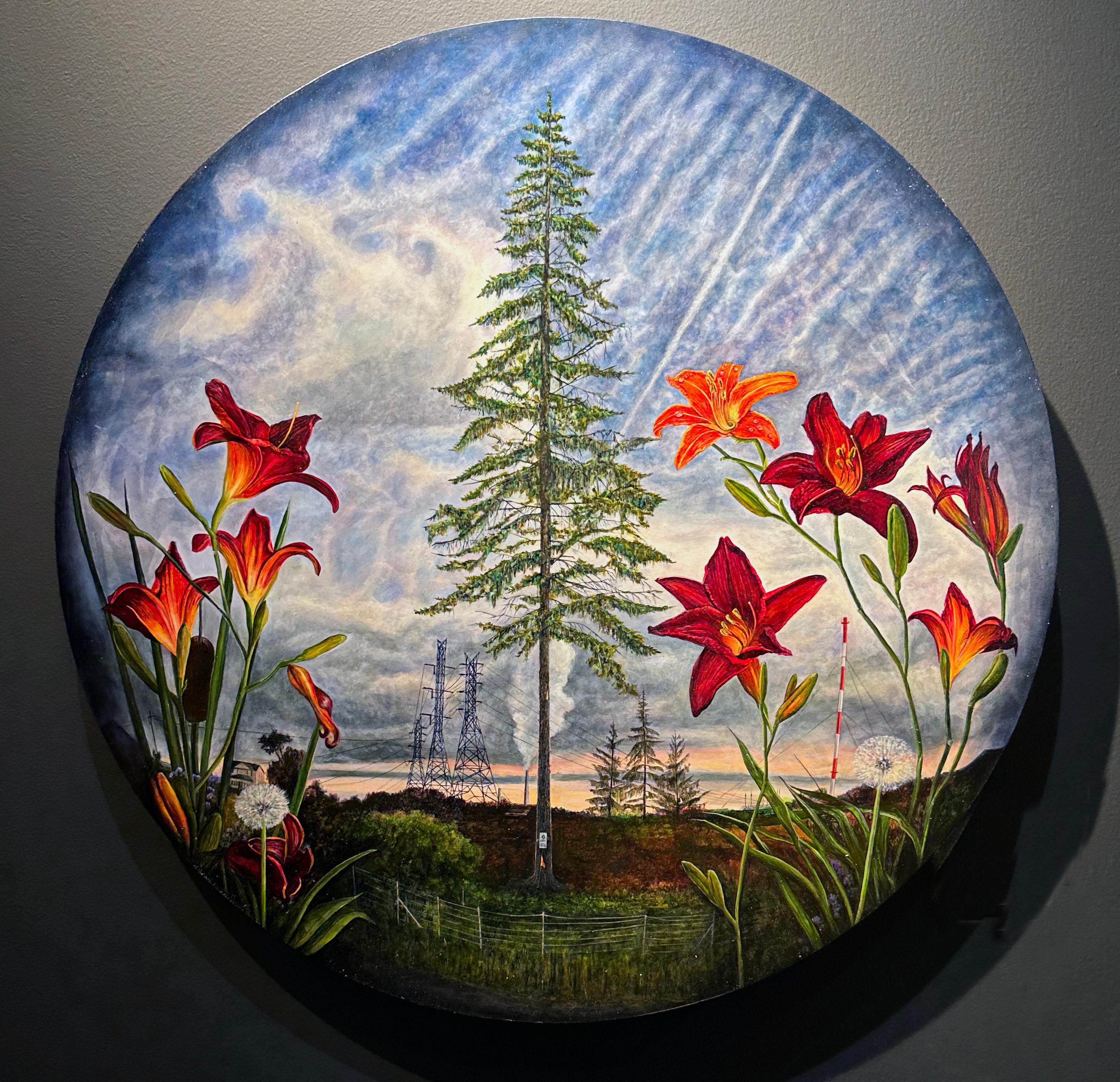 Credulity Lost - Oil Still Life Landscape with Rural and Urban Symbolism 1