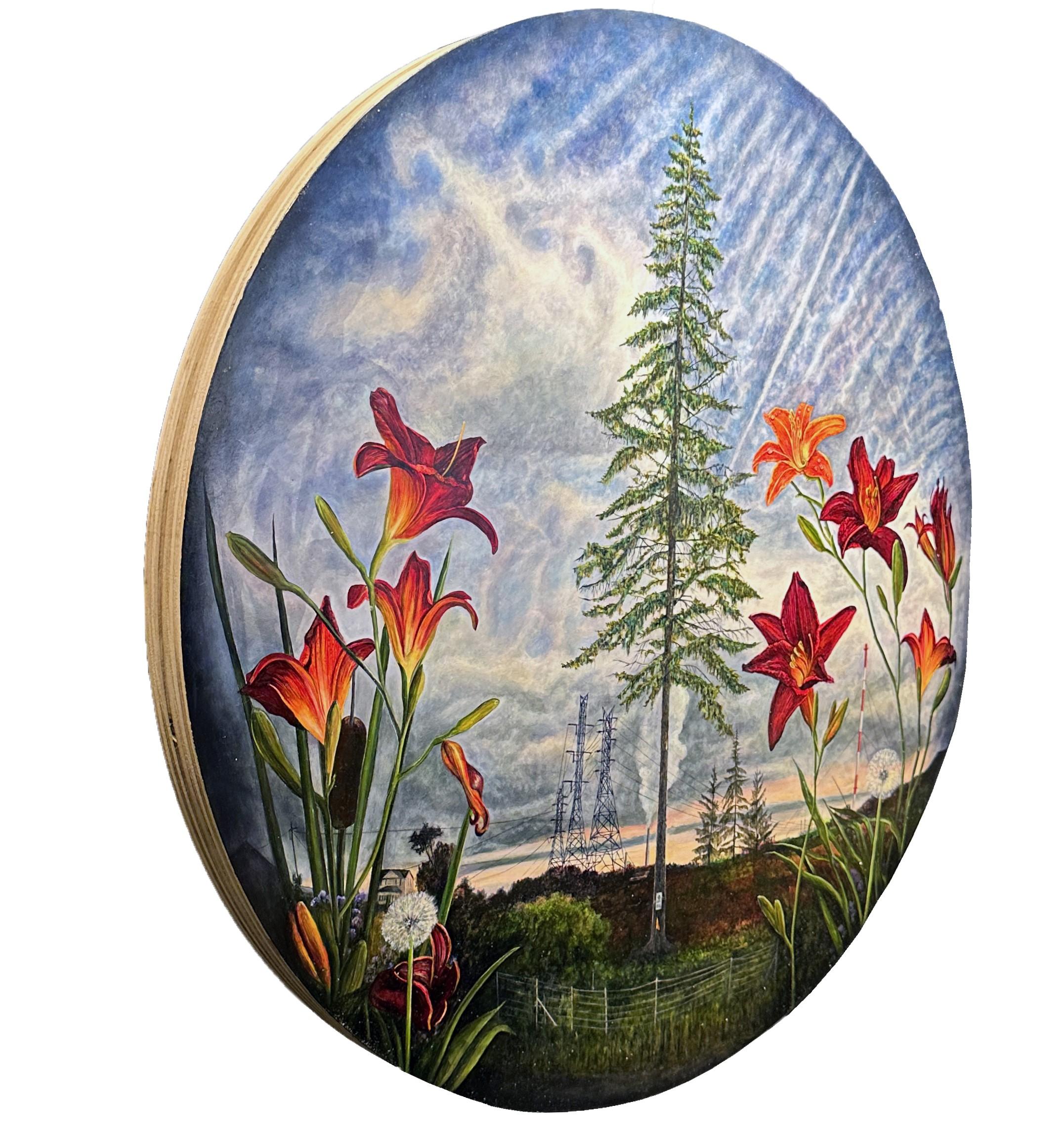 Credulity Lost - Oil Still Life Landscape with Rural and Urban Symbolism 3
