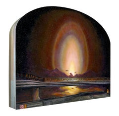 True North - Equity, Surrealer Sonnenuntergang über einer Brücke und einem Highway