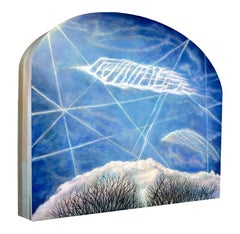 True North - identité, ciel bleu surréaliste avec marques de nuages typiques