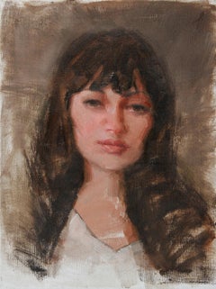 "Anastasia" de Mark Bradley Schwartz, peinture à l'huile originale de portrait