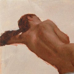 « Graceful Curve » de Mark Bradley Schwartz, peinture à l'huile originale, portrait