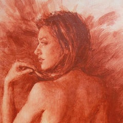 « Terra Rosa Nude » de Mark Bradley Schwartz, peinture à l'huile originale, nu féminin